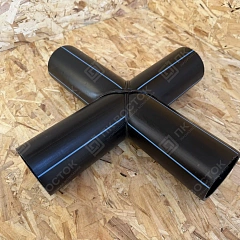 Крестовина ПНД сварная SDR21 50 мм равнопроходная